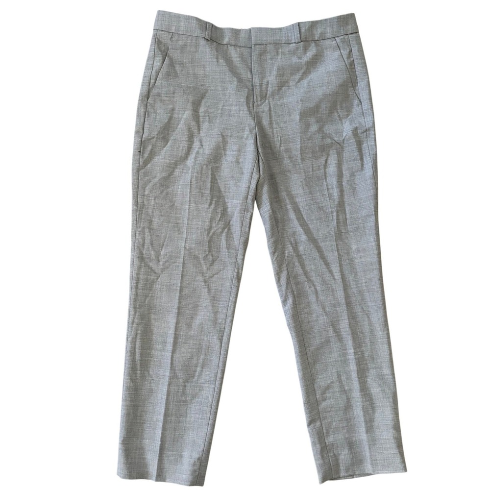 NWT Banana Republic Avery Wool Ankle Pants Sz 6 Light Gray Professional Career
